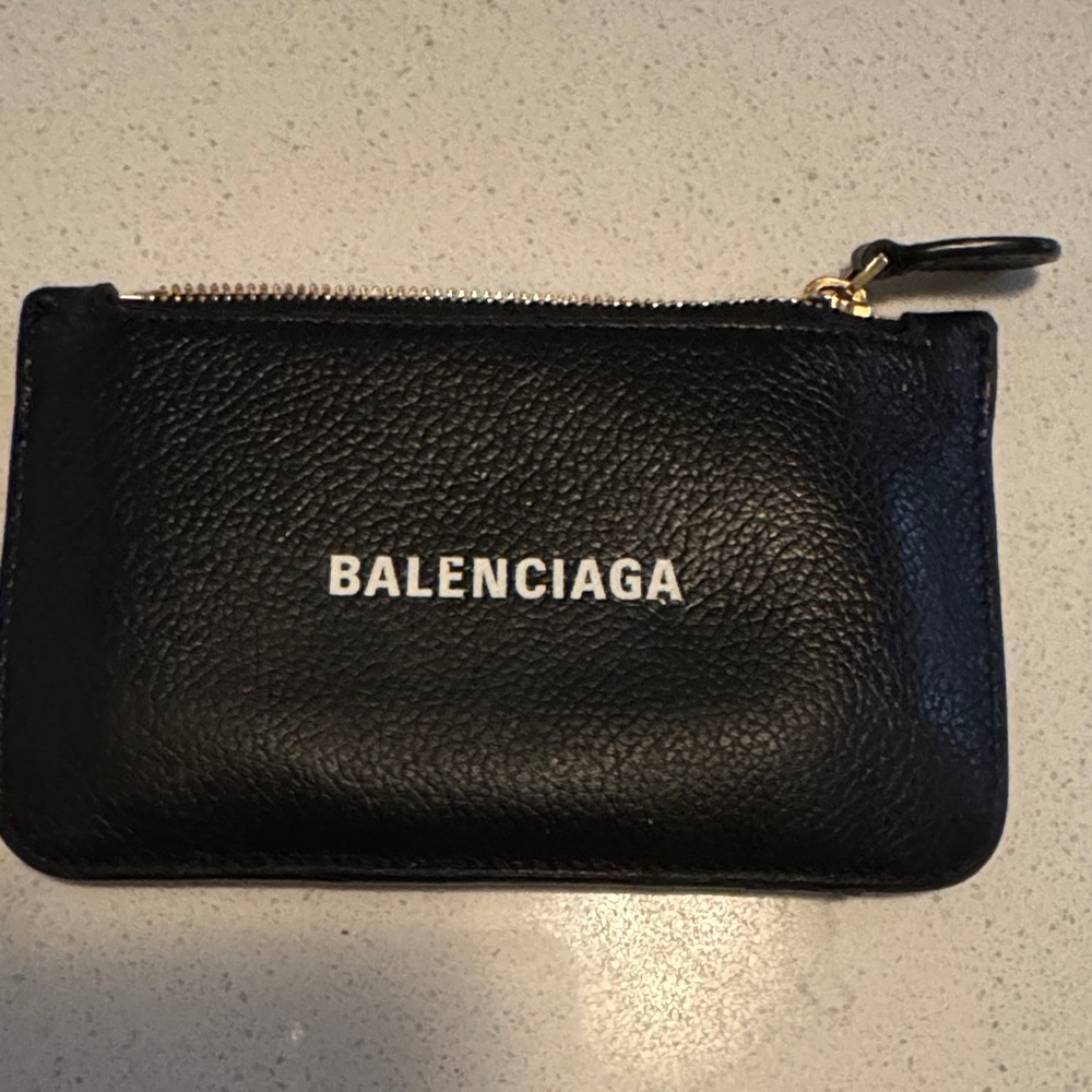 Balenciaga Black Textured Leather Wallet